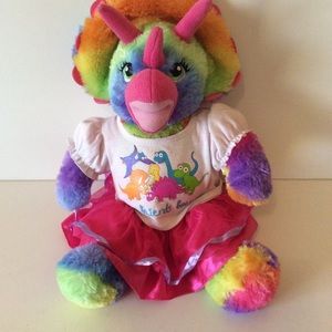 Build -A-Bear Triceratops Rainbow Tutu 14”